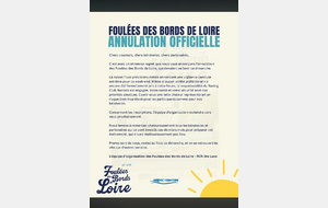 Les Foulées des Bords de Loire ANNULATION OFFICIELLE